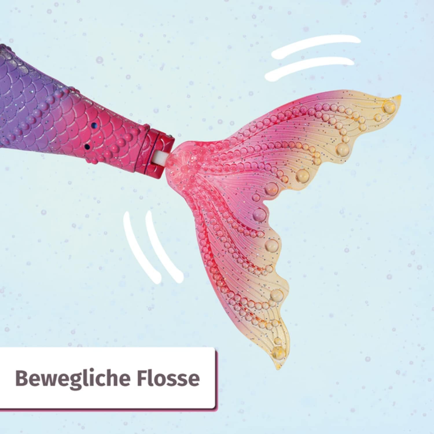 BABY Born Little Sister Mermaid 46 cm, Păpușă sirenă impermeabilă cu păr lung și aripioară mobilă cu sclipici, incl. tiară și pieptene, 833681 Zapf Creation Papusi Naty Shop