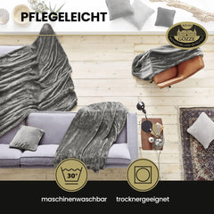 Gözze - Pohodlná deka Premium kašmírový pocit, 500 G/M², 180 X 220 Cm - hořčice Postele a přikrývky Besuche den Gözze-Store