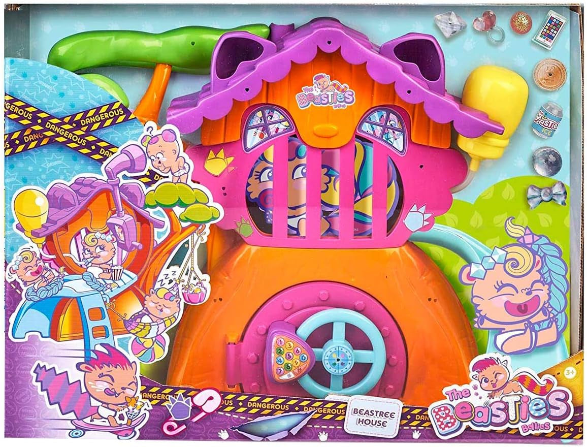 The Bellies from Bellyville - Casa Beastree, Casa Beasties Prietenii Bellies, Accesoriu pentru păpuși, Cadouri (Famosa 700015795) Casute de papusi Naty Shop
