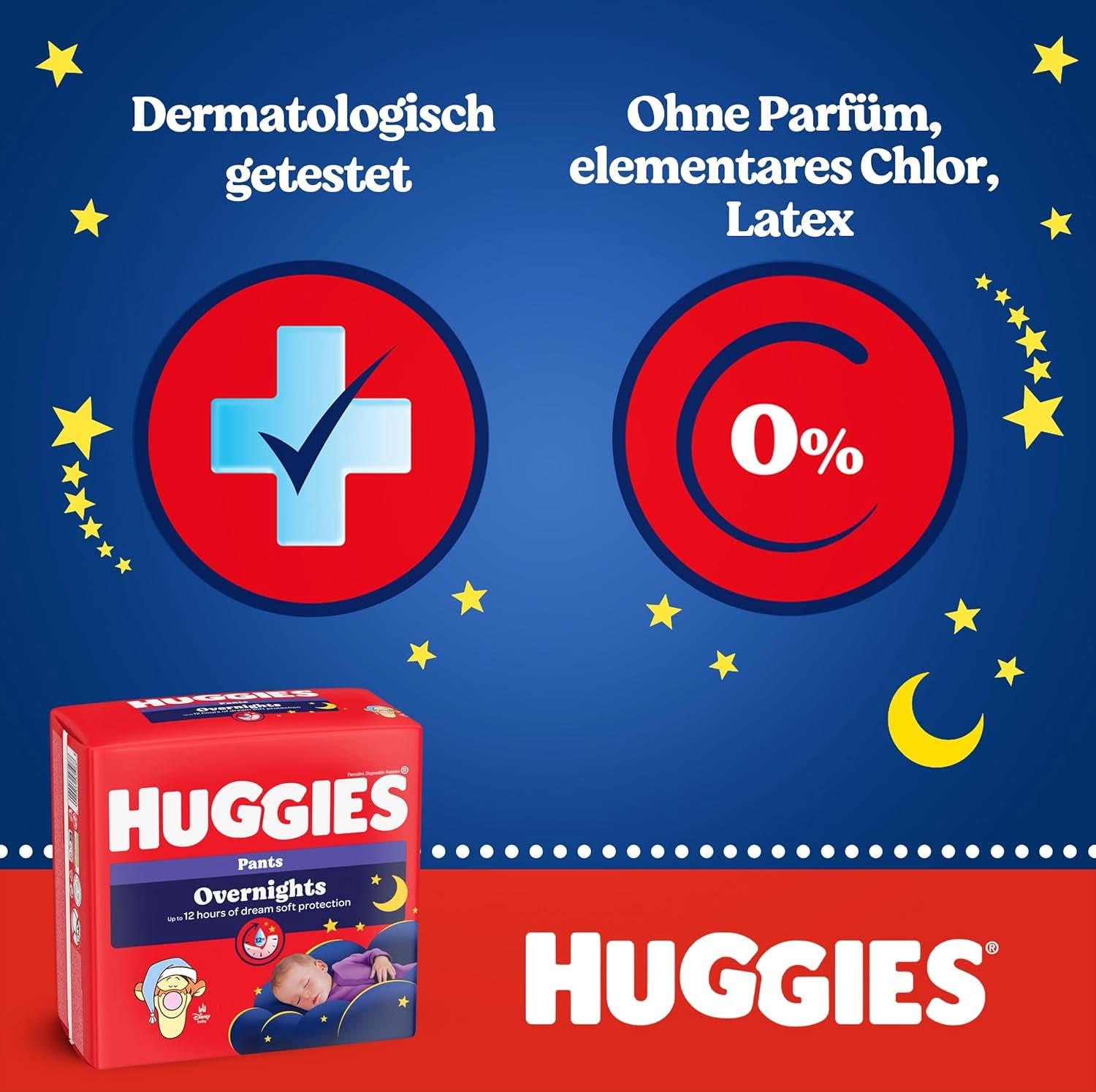 Pantaloni de noapte Huggies Mărimea 6 (15-25 kg), Cutie lunară pentru scutece, 88 bucăți Mama si Copilul Naty Shop