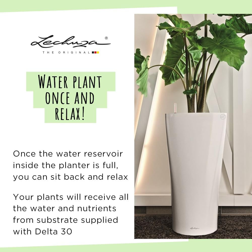 LECHUZA DELTA Premium 30 alb lucios 15500