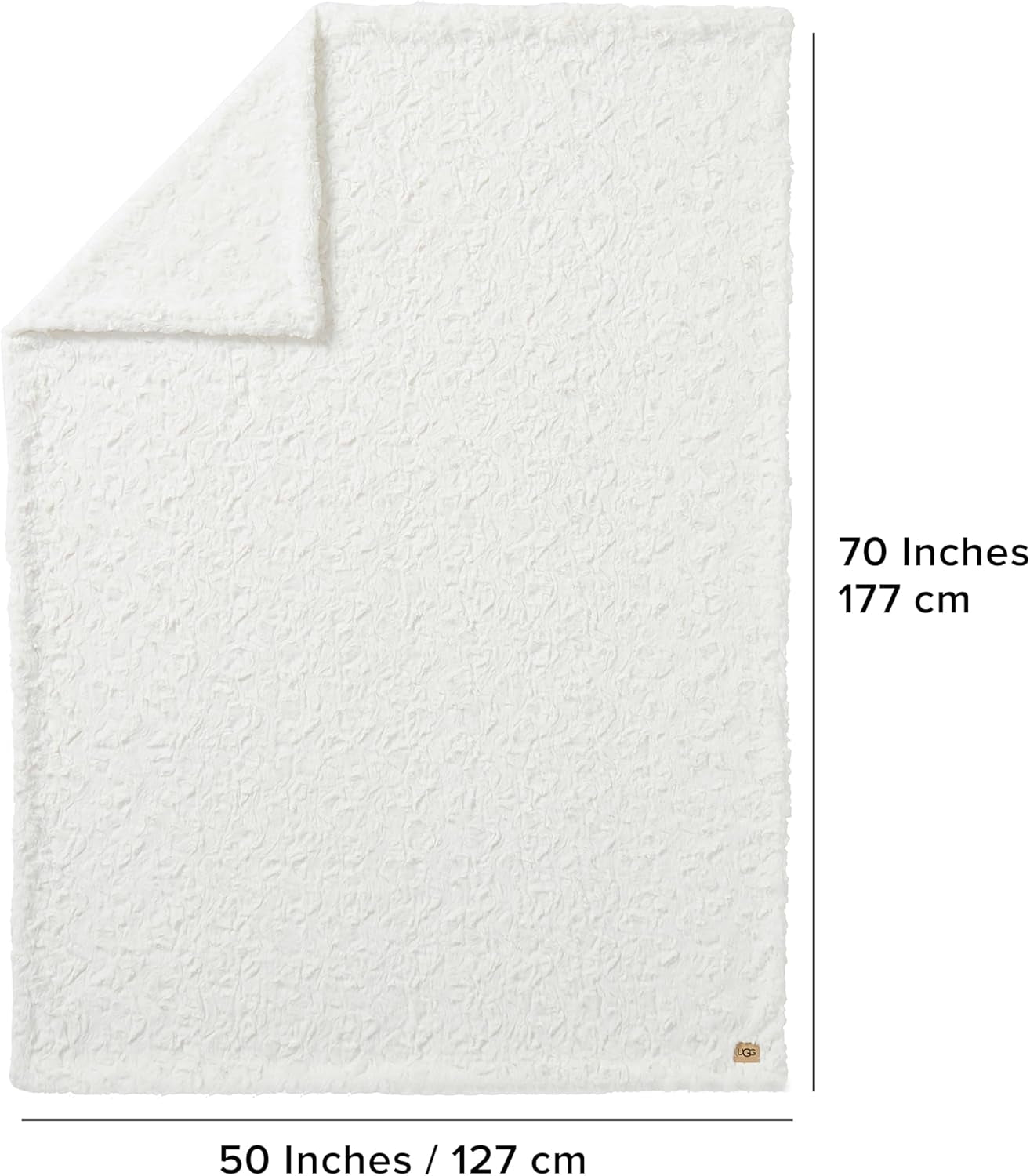 UGG Adalee 10483 Měkká přikrývka z umělé kožešiny, oboustranná, luxusní, útulná, nadýchaná, nadýchaná, hotelový styl, boho, domácí dekorace, měkká, luxusní, pohodlné přikrývky na gauč, 178 X 127 Cm, postele a přikrývky UGG