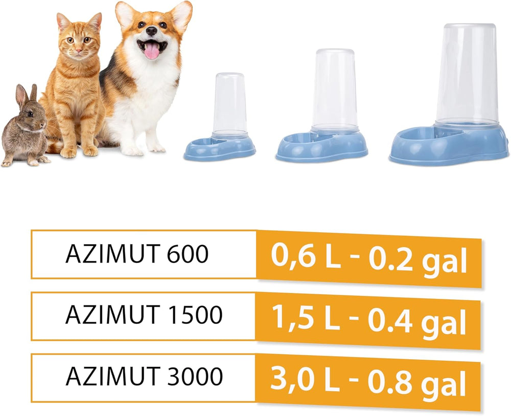 Ferplast Futter- oder Wasserspender für Hunde und Katzen AZIMUT 600 Futtertrog Voda 0,6 l, Rutschfester Boden, 12,5 x 19 x V 19,5 cm Modrá
