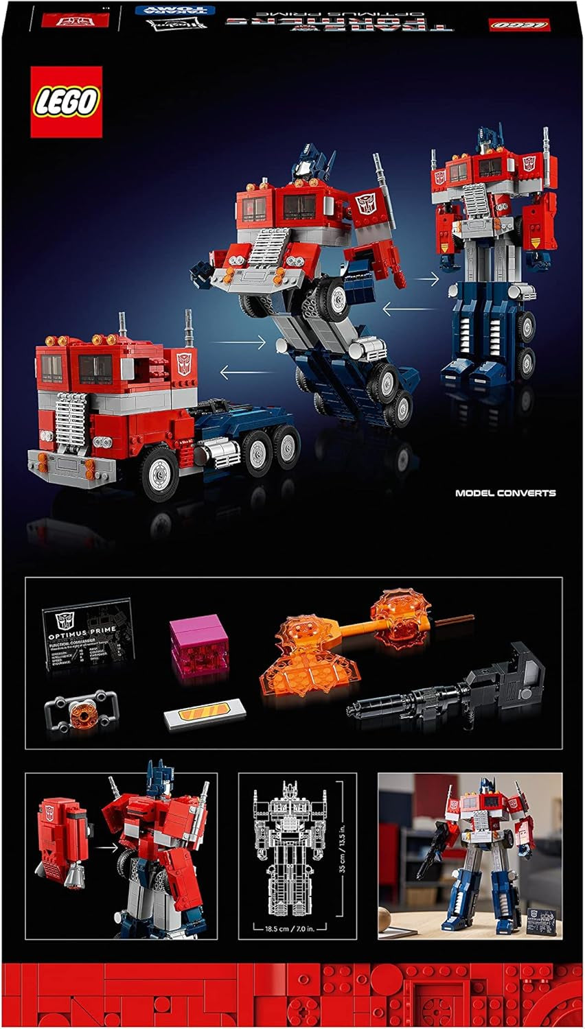 Sada LEGO 10302 Icons Optimus Prime, figurka robota a model náklaďáku 2v1, stavebnice modelu Transformers pro dospělé, dárek k narozeninám nebo k Vánocům pro muže, ženy, ona a on Stavebnice Besuche den LEGO-Store