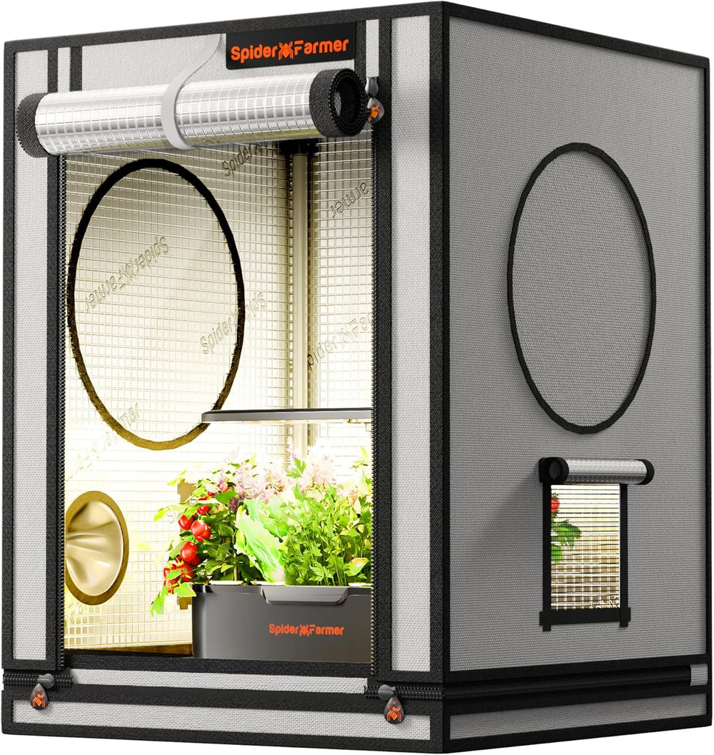 Pěstební stan Spider Farmer Pro 70x140x200cm s rolovacími dveřmi, pozorovacím oknem, odnímatelným podlahovým panelem, tkanina Mylar 2000D, pro vnitřní hydroponii s SF4000, G4500, SE4500