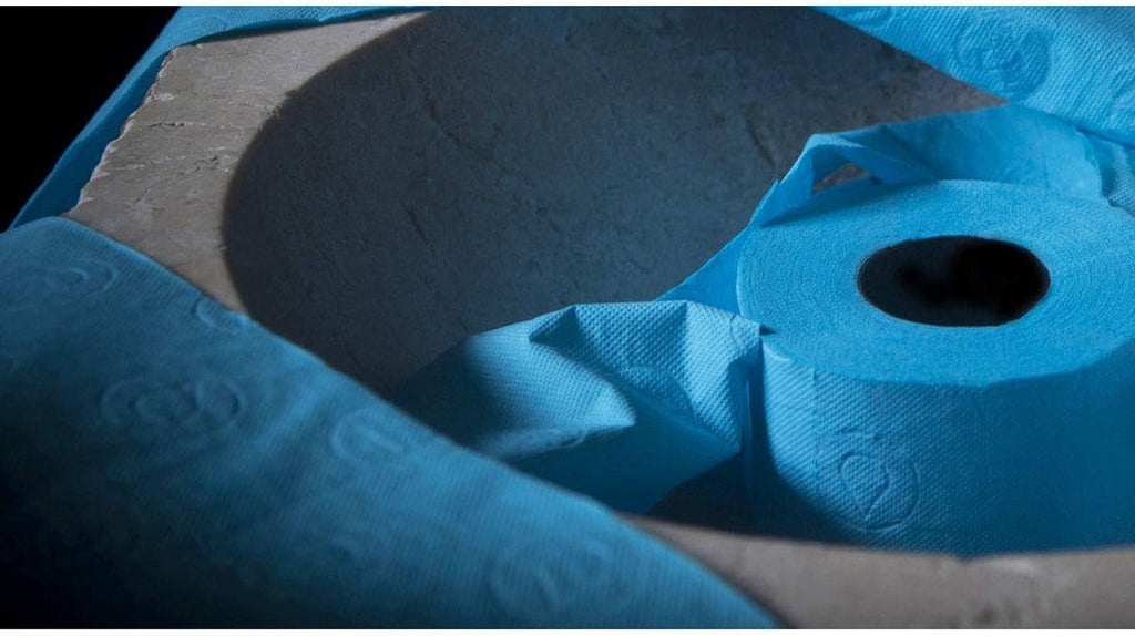 Hârtie igienică RENOVA, albastră, pachet cadou, 2 role (200064206)