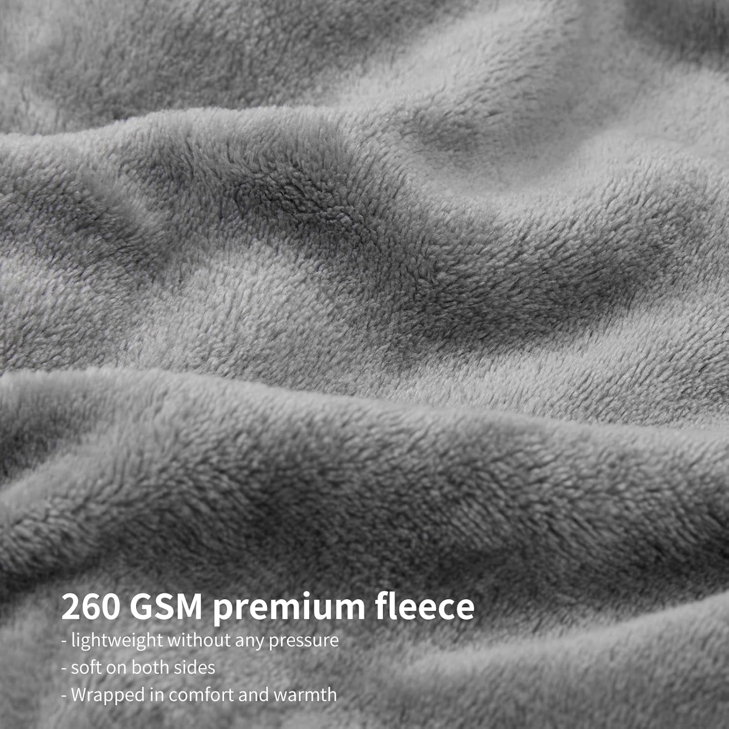 Aisbo Cuddly Deka Nadýchaná deka šedá - Fleecová deka 150X200 Cm XL zateplená deka na pohovku, útulná obývací deka Světle šedá Měkká jako deka do obývacího pokoje Deka na pohovku pro zimní postele a přikrývky Besuche den Aisbo-Store