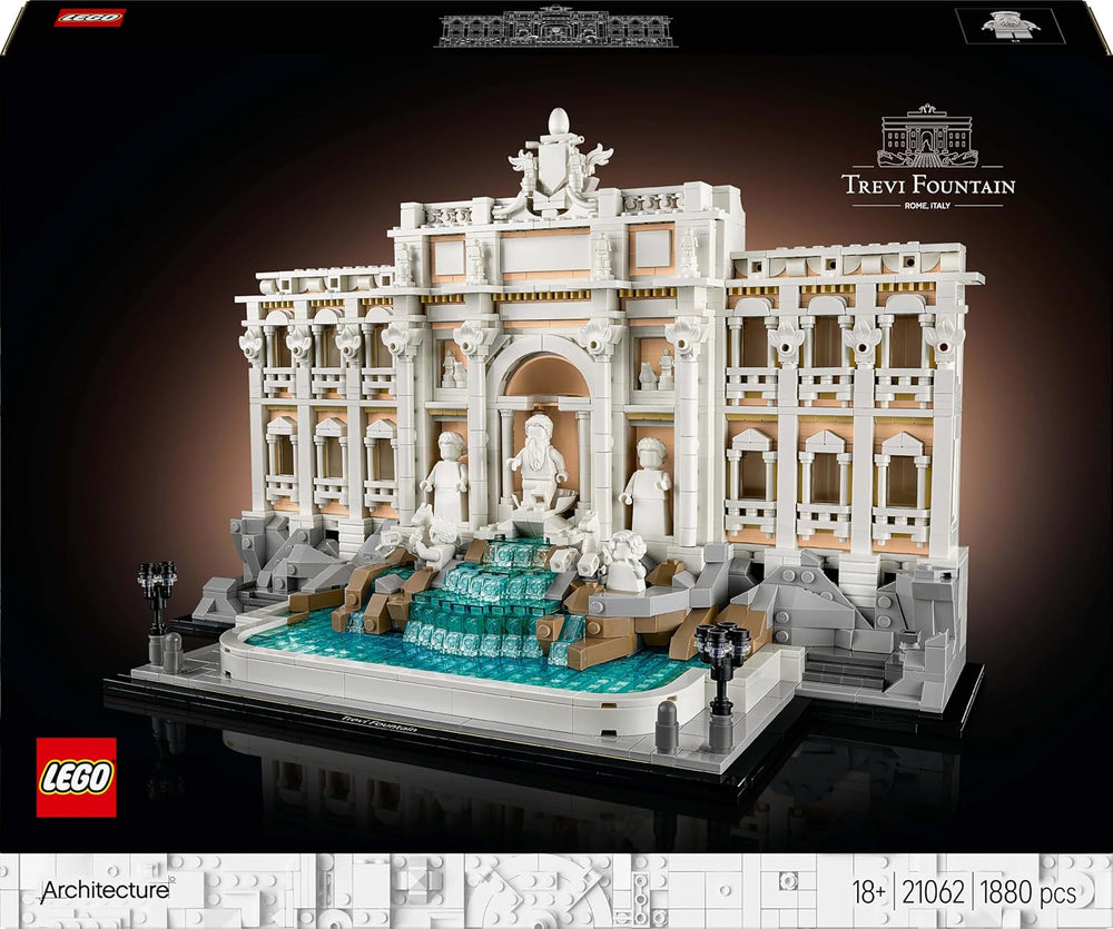 LEGO Architecture Fontána di Trevi – Model římské památky se sochami Minifigurek – sbírkový kousek do kanceláře a obývacího pokoje – dárek pro dospělé a milovníky architektury 21062 Stavebnice Besuche den LEGO-Store