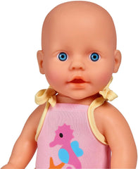 Simba 105030172 - New Born Baby păpușă de baie, păpușă din vinil în costum de baie cu ochelari de înot, 30cm, păpușă, vârsta 3+ Papusi Naty Shop