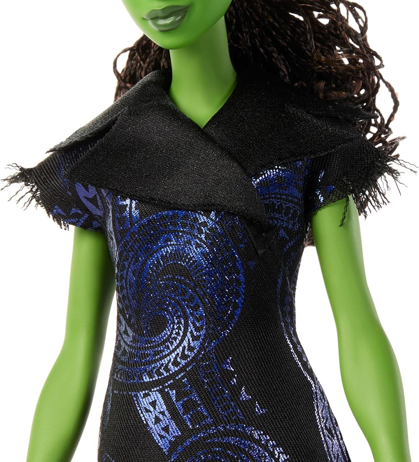 Păpușa de modă Elphaba cântătoare Mattel Wicked: for Good de Universal Pictures, cu ținută detașabilă, inspirată din film, cântă „for Good” în engleză, JFM09