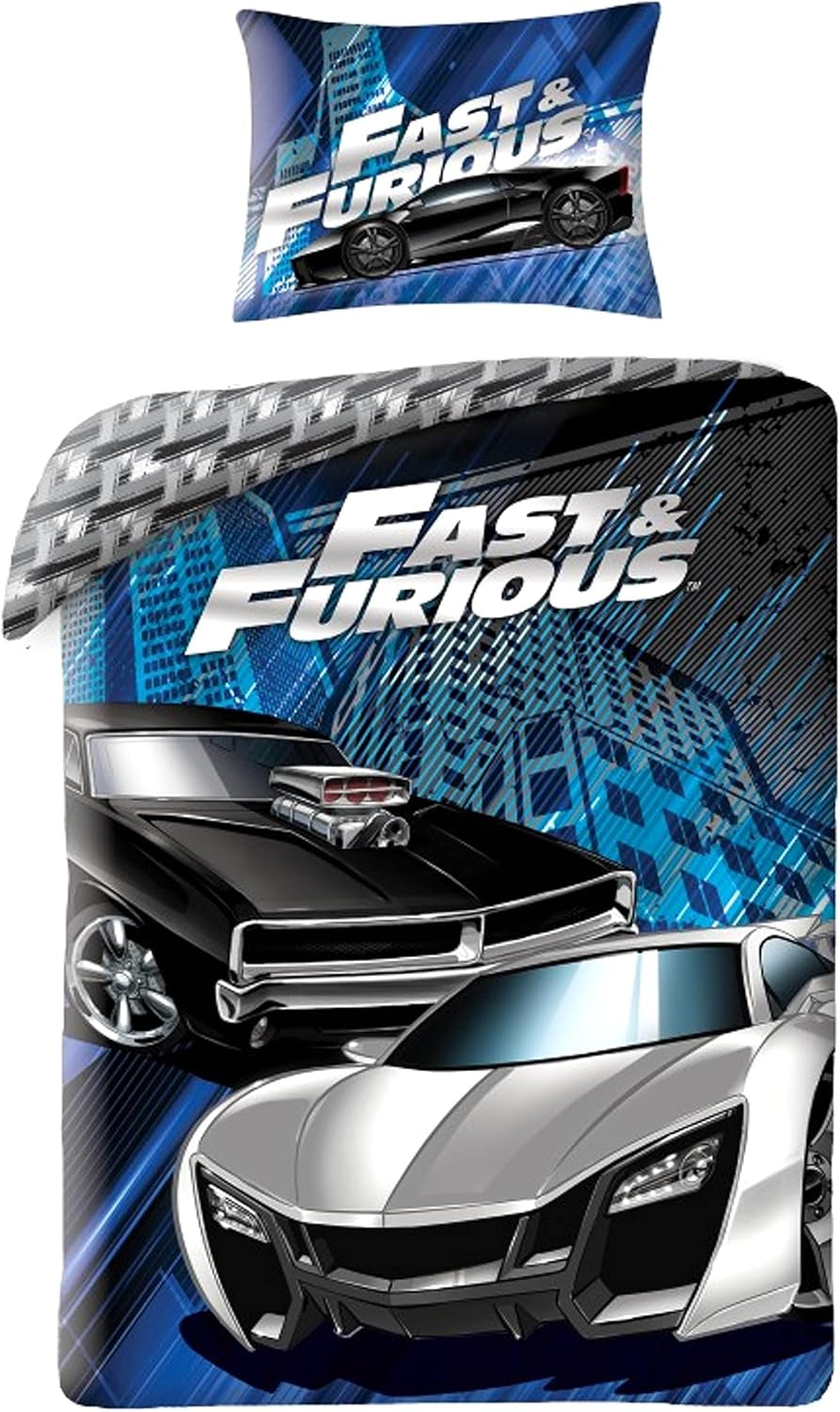 Dětské povlečení, filmy a kreslené filmy, oboustranné, bavlněné Povlečení - dětské Naty Shop Fast And Furious