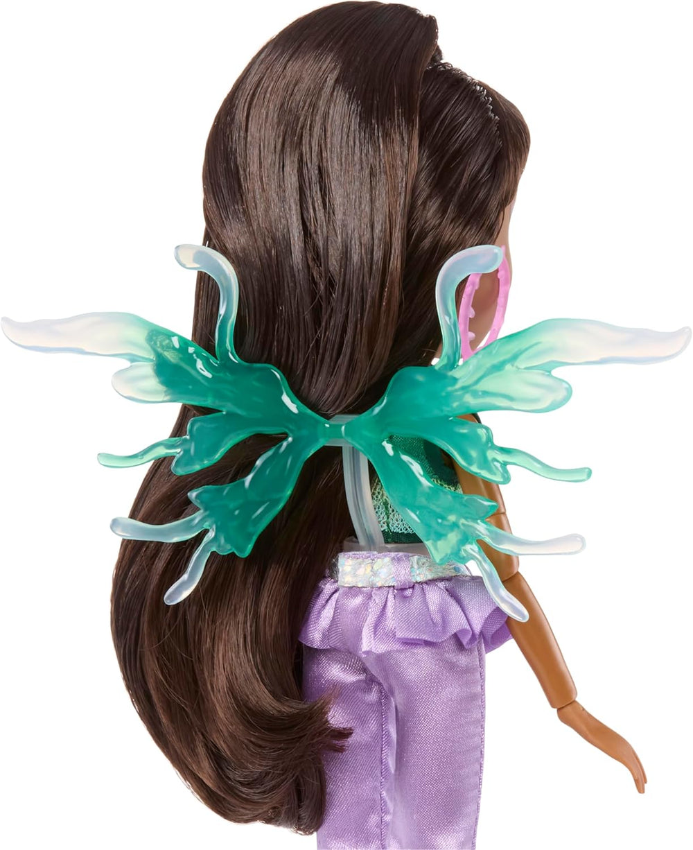 Păpușă Bratz Fashion Pixiez Sasha - Păpușă de colecție fantastică cu modă și accesorii reale, aripi care se transformă într-un inel