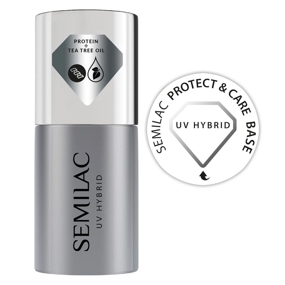 Semilac Pure & Clean UV báze pod lak na nehty 7ml – Samonivelační hybridní báze pro citlivé nehty