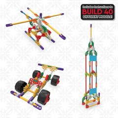 K'NEX 15210 Baukasten für Anfänger mit 40 Modelen, Lernspielzeug für Jungen und Mädchen, 141-teiliges Lernset, Konstruktionsspielzeug für Kinder, Bauspielzeug ab 5 Jahren