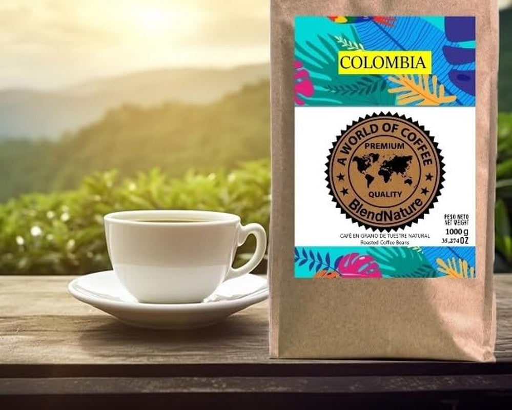 1 kg de boabe de cafea naturală 100% Arabica – origine exclusivă din Columbia – premiate cu 82 de puncte de către Asociația Cafelelor de Specialitate (SCA) – pentru aroma, gustul și excelența sa
