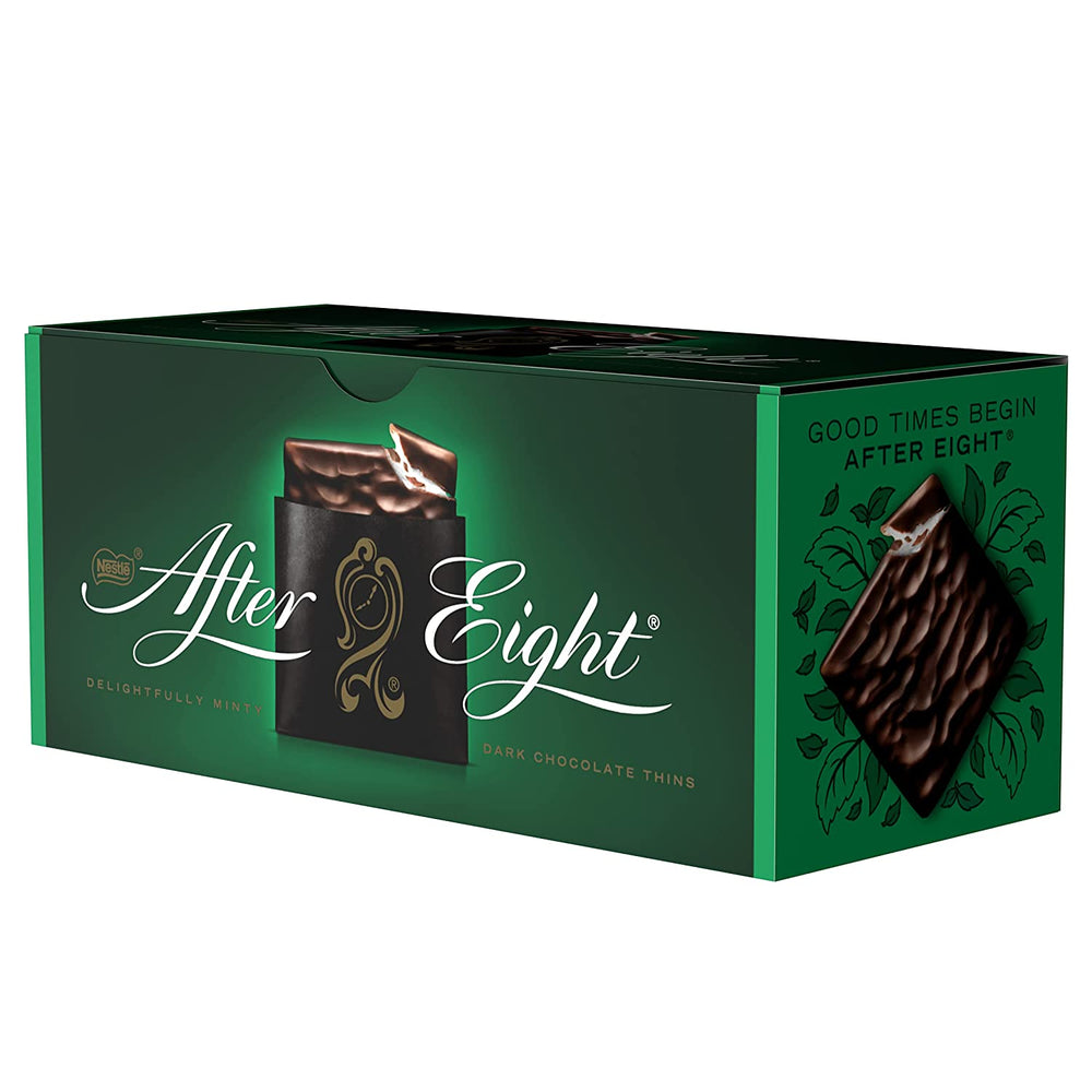 NESTLÉ AFTER EIGHT Tenké čtverečky tmavé čokolády s mátovou krémovou náplní pro fajnšmekry Balení 5 ks (1 x 200 g)