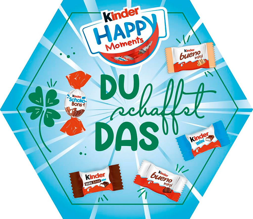 kinder Happy Moments Mini Mix - Valentýnský dárek pro něj a pro ni - Pro socializaci a sdílení s přáteli a rodinou - 161 g