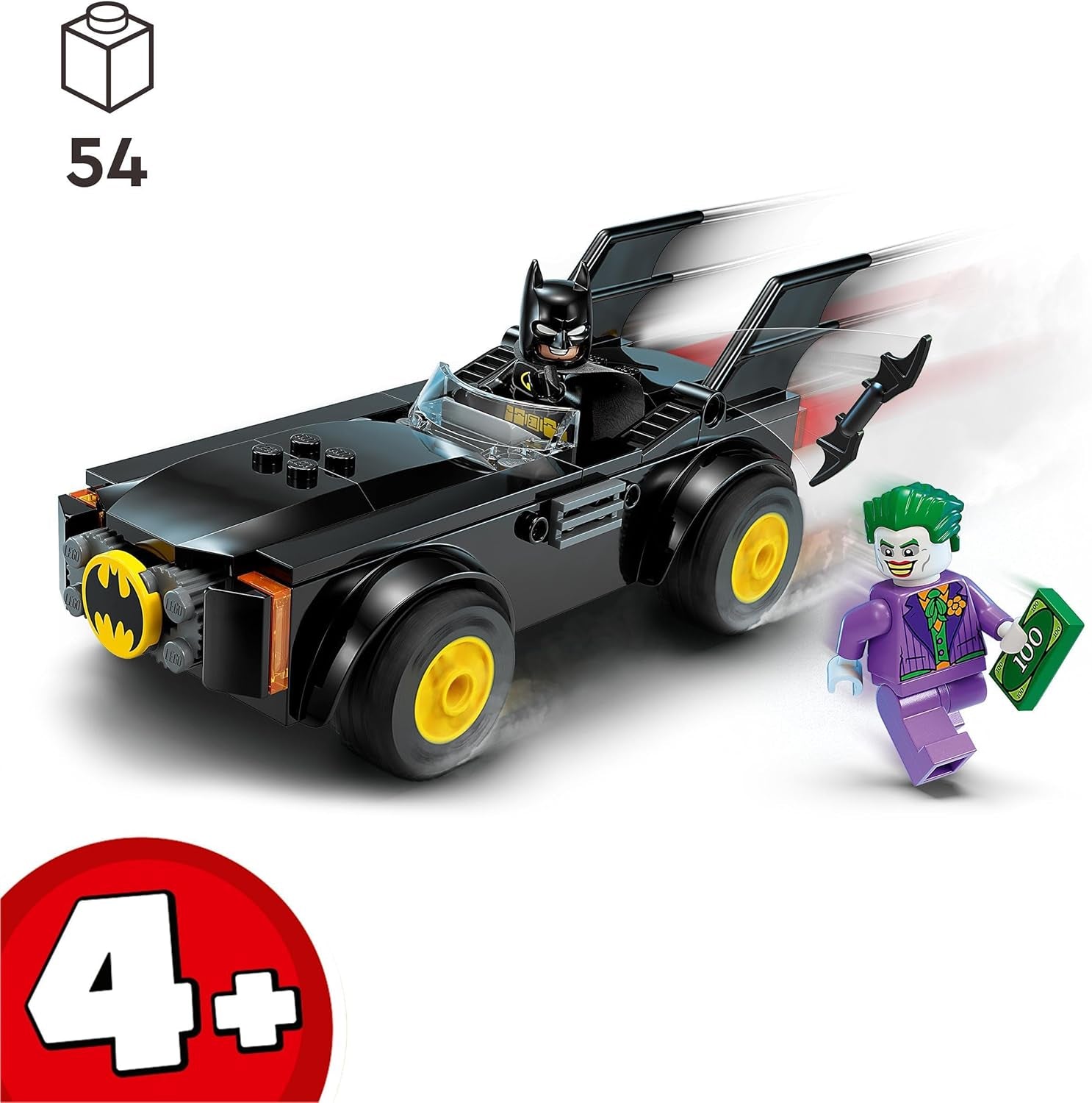 LEGO 76264 DC Chase in the Batmobile: Batman vs. Sada autíček Joker, Startovací sada superhrdinů se 2 minifigurkami, Hračka pro předškoláky, kluky a dívky ve věku 4+, Rychle sestavitelné Stavebnice Besuche den LEGO-Store