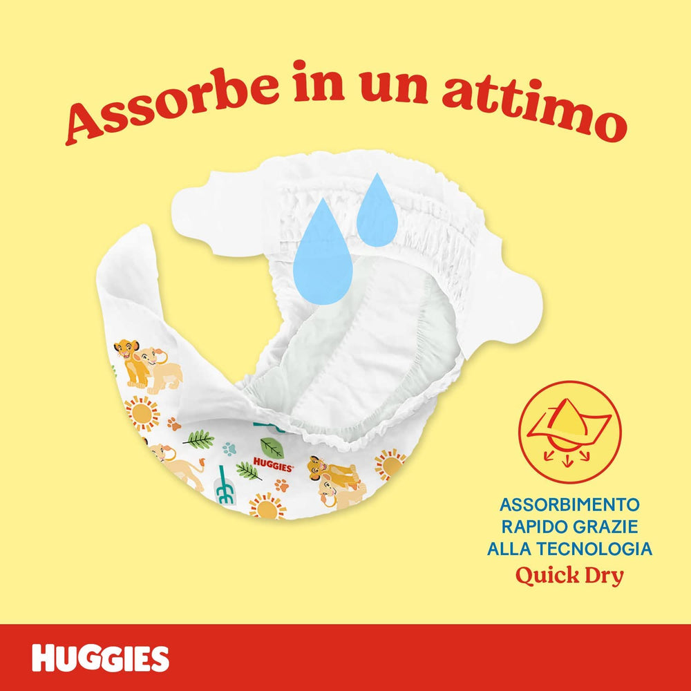 Pleny Huggies Unistar, velikost 4 (7-14 kg), balení 128 ks plen (základní)