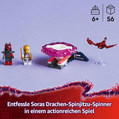 LEGO NINJAGO Sora's Dragon Spinjitzu Spinner - Akční Ninja hračka se 2 minifigurkami - Malá herní sada pro děti - Tip na dárek pro chlapce a dívky 6 let 71824 Stavebnice Besuche den LEGO-Store