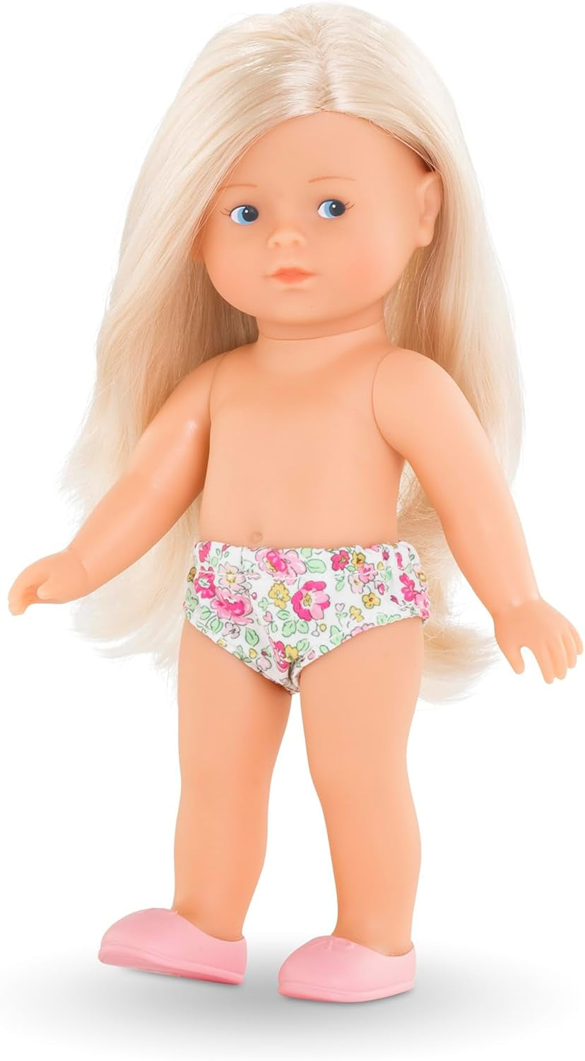 Sada Les Trends Corolline Rosy Miniwelt, Vollvinylpuppe mit langem Haar, Bürste, extra Outfit v Geschenkbox, 4 kusy, Vanilleduft, 20 cm, ab 3 Jahren