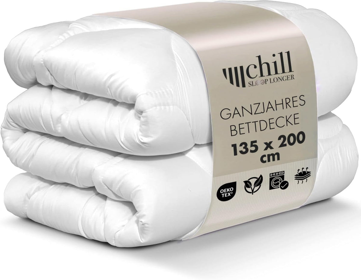 Přikrývka All Seasons 135X200 - Lehká přikrývka 135X200 - Prodyšná a omyvatelná a 100% veganská - Přikrývka z klimatické síťoviny a pohodlný pás na spaní - Náplň 800G Naty Shop Přikrývky a přikrývky 135 X 200