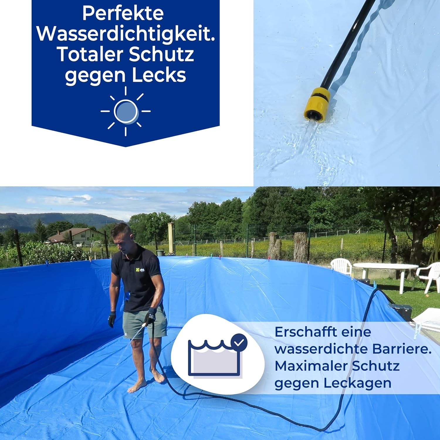 Gre FPR301 - Fólie pro kulaté bazény, 300 x 120 cm (délka x výška), závěsný systém, modrá