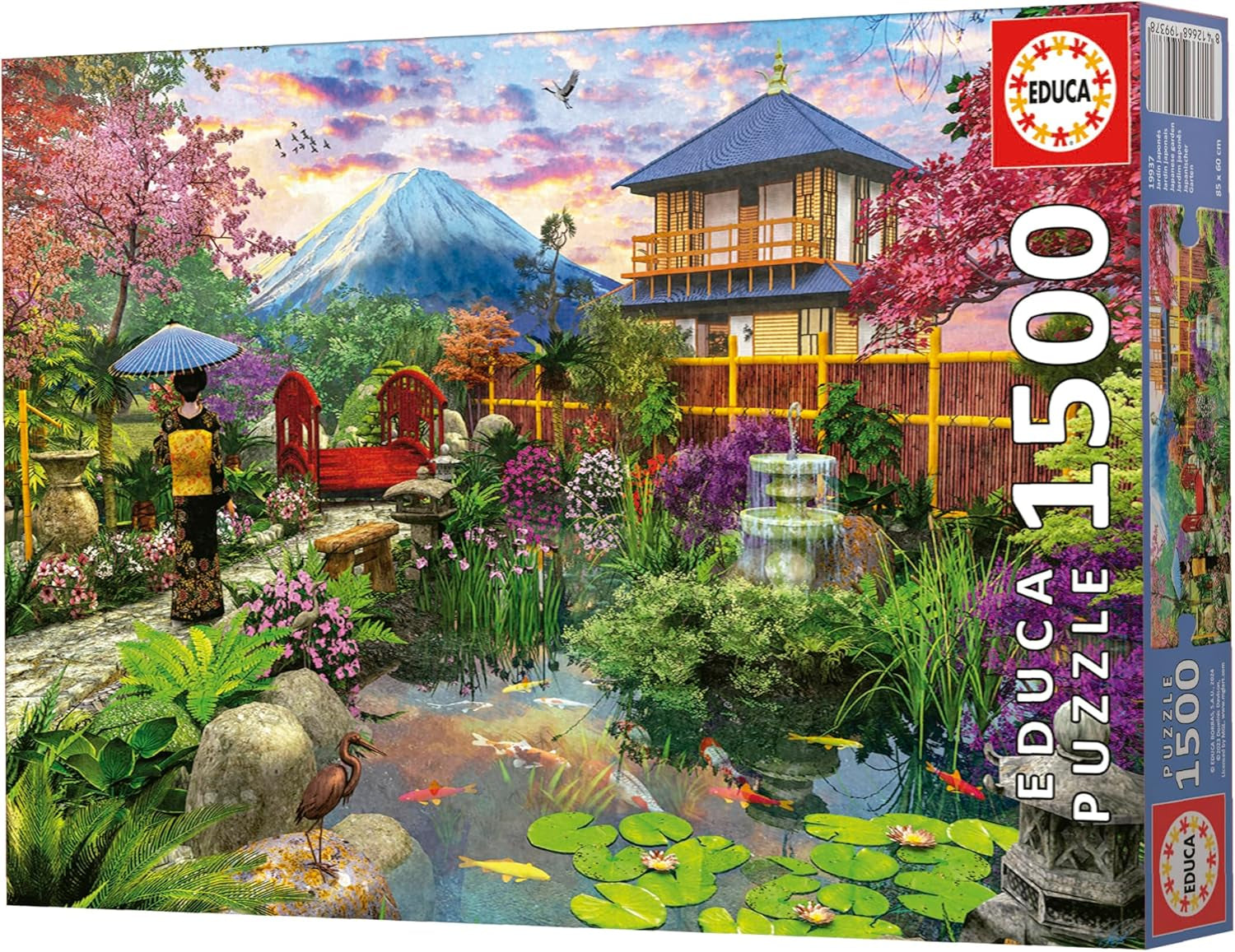 Educa - Puzzle 1500 dílků pro dospělé | Japonská zahrada. Rozměry: 85 X 60 cm. Obsahuje lepidlo na puzzle Fixpuzzle. Už 14 let (19937) Puzzle Naty Shop
