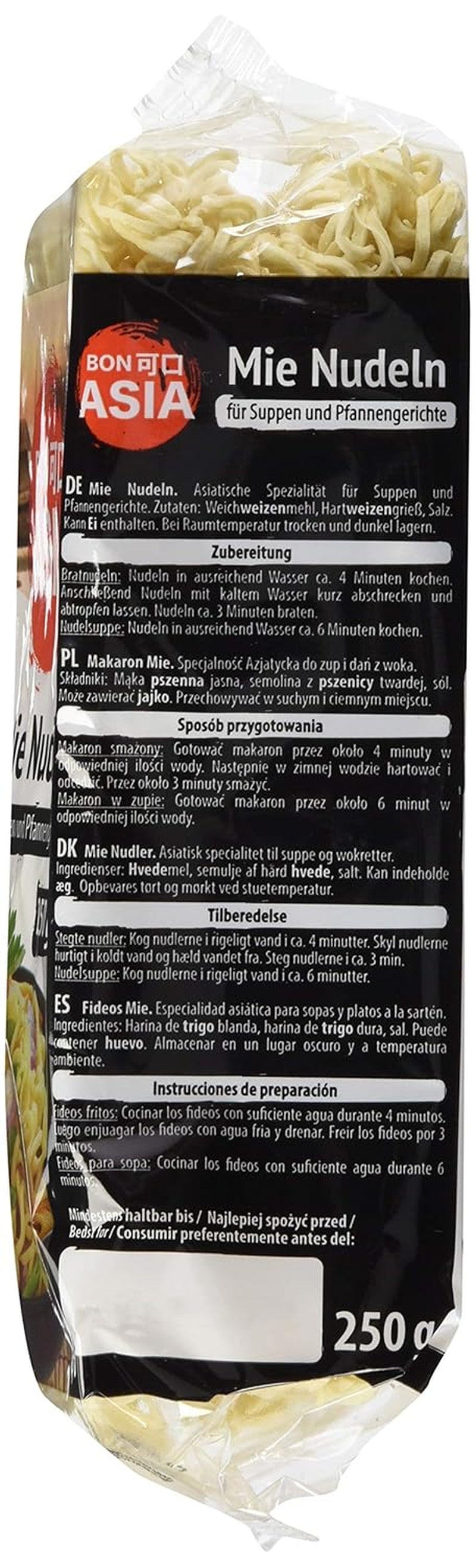 BONASIA Mie nudle, ohne Ei, 250 g