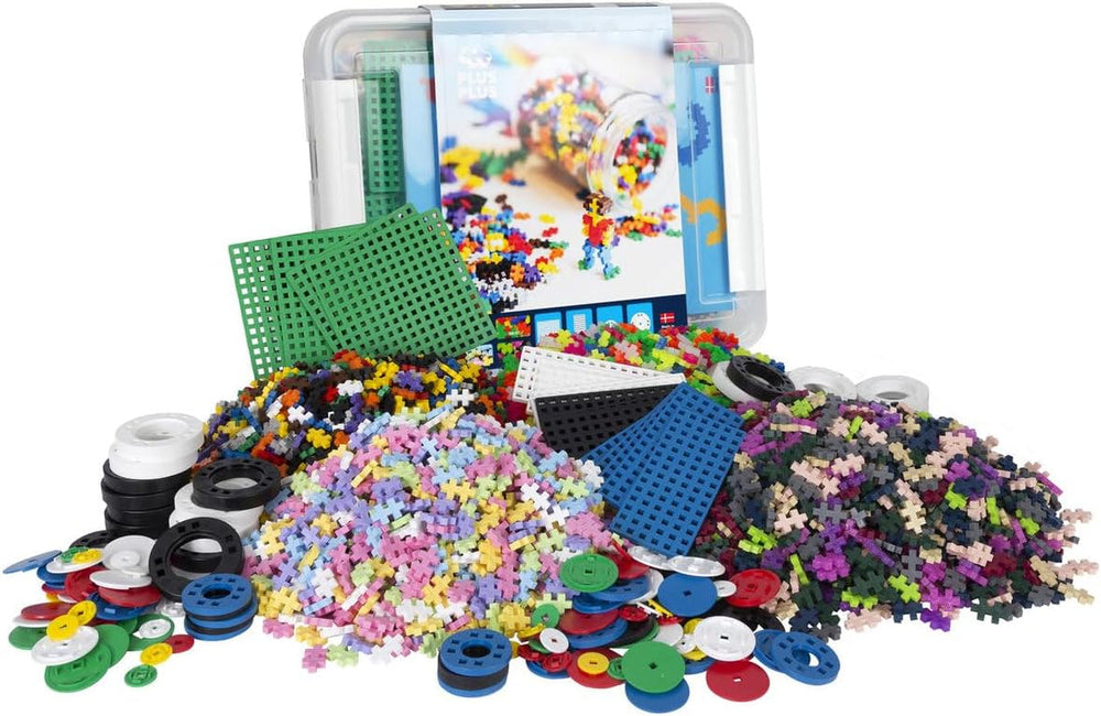 Plus-Plus 9603903, Geniales Konstruktionsspielzeug, Kreativ-Bausteine® Box, großer Mix, 4000 Teile