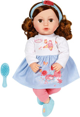Baby Annabell Sophia Brunette 43Cm, păpușă moale cu păr lung castaniu, incl. haine pentru păpușă, bentiță și perie, 707234 Zapf Creation Papusi Naty Shop