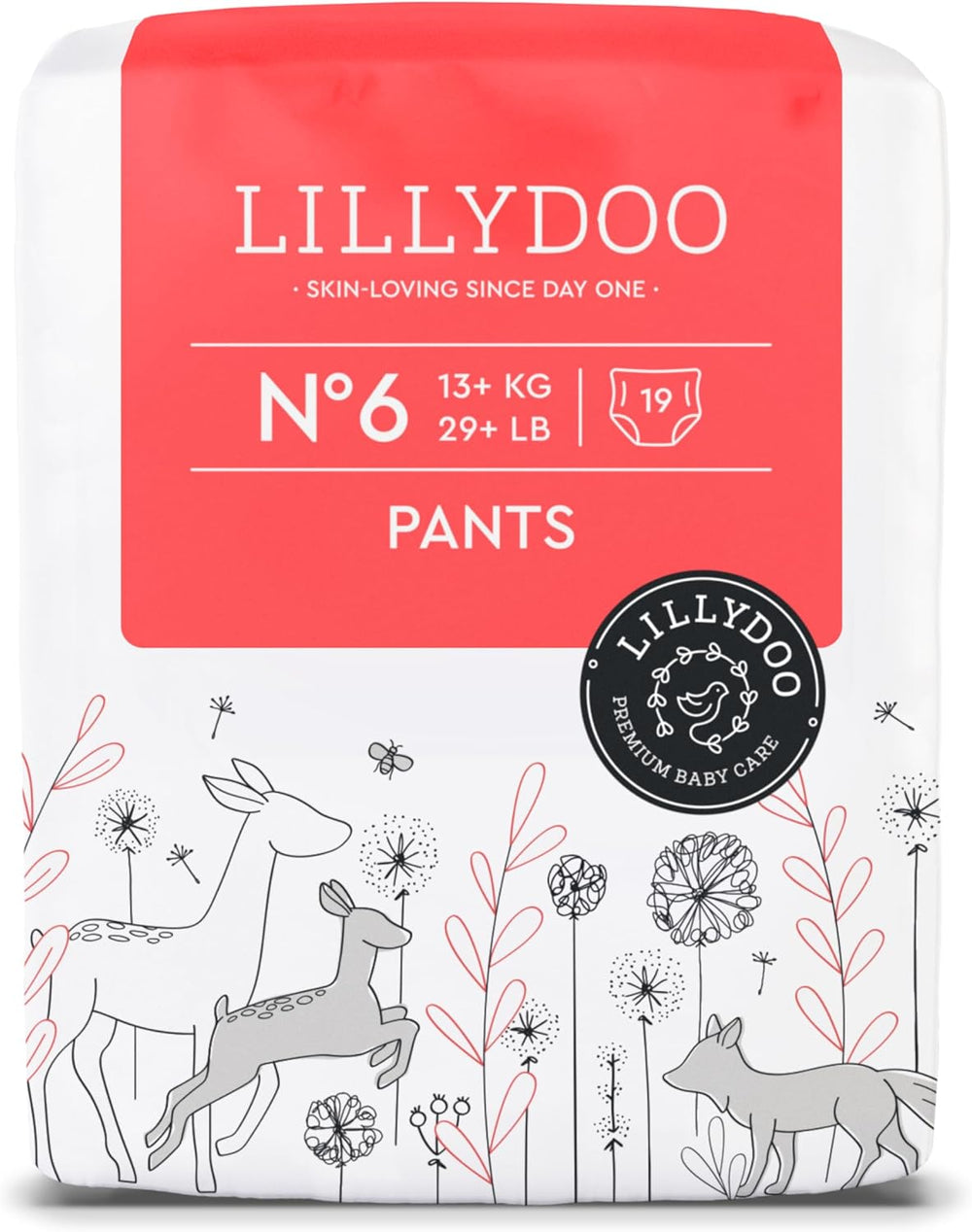 LILLYDOO Skin Friendly Pants Velikost 5 (12-17 kg) Měsíční balení (105 kusů)