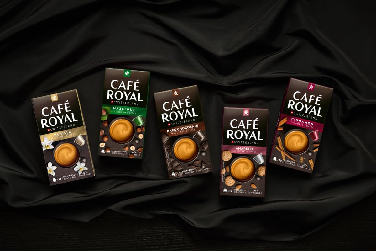 Café Royal Caramel Flavoured Kaffee – Nespresso®-kompatible Kaffeekapseln, cremig, helle Röstung, 100 % Arabica, Rainforest Alliance, 100 Kapseln