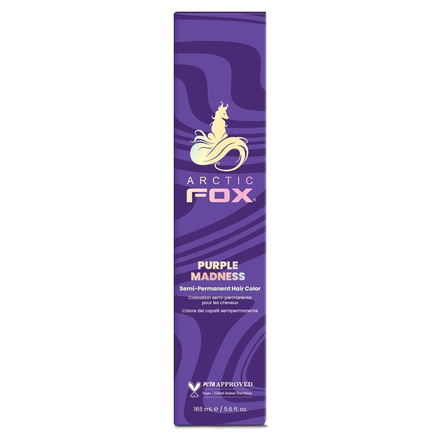 100% vegan și fără cruzime Vibrant Semi Permanent Hair Colour Dye - Purple AF 165 ml e Vopsea pentru par Naty Shop Nebunia purpurie