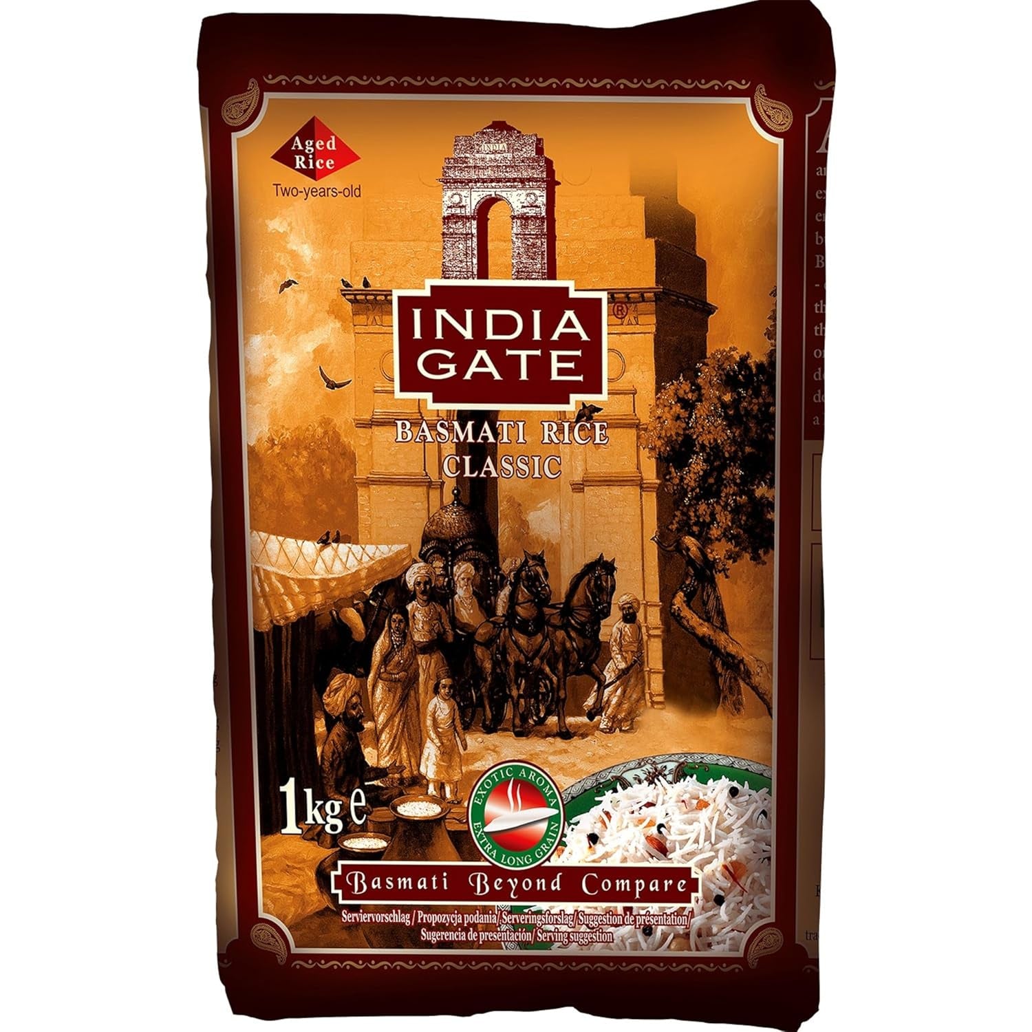INDIA GATE Premium Basmati rýže – Jemná dlouhozrnná rýže, aromatická, z Indie, jemná dlouhozrnná (1 x 5 kg)