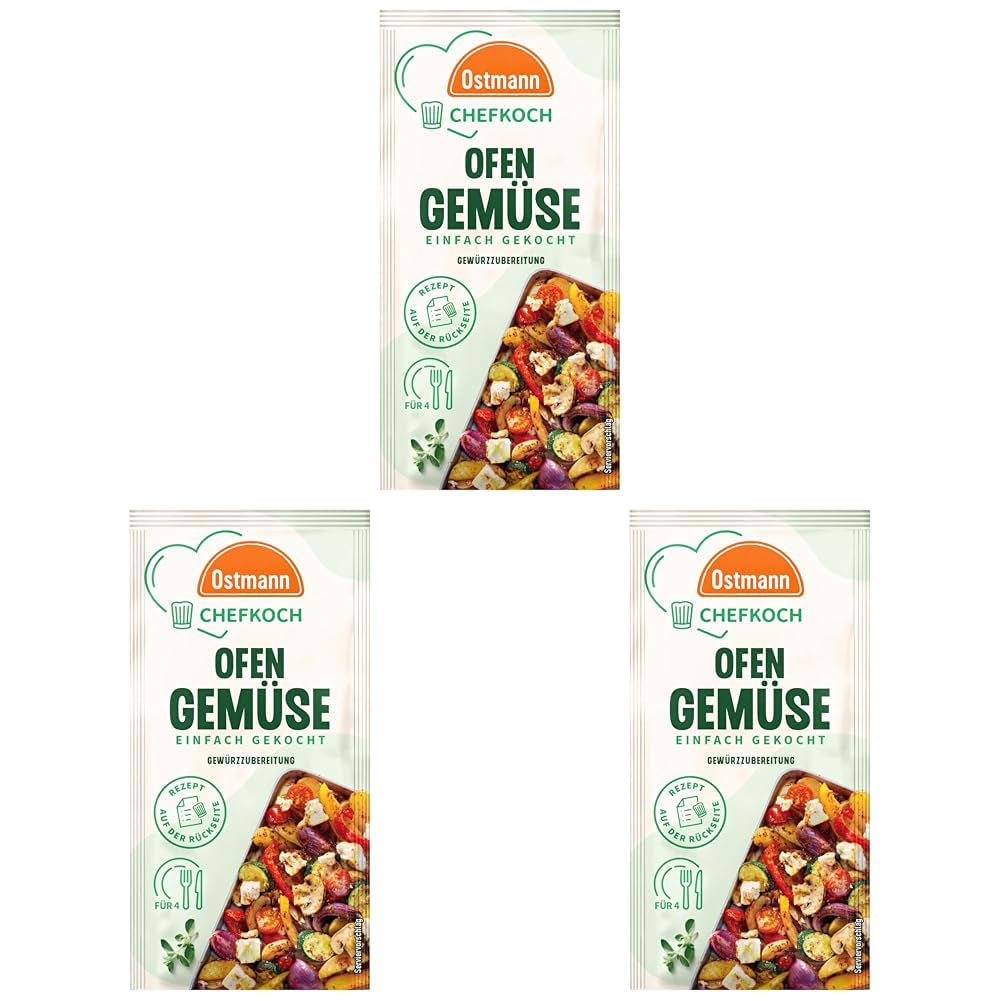 Ostmann Gewürze x Chefkoch - Ofengemüse Gewürzzubereitung | Abgestimmt auf 4 Porce | Včetně Schritt-für-Schritt-Rezept und Mengenangaben | 14 g v sáčku