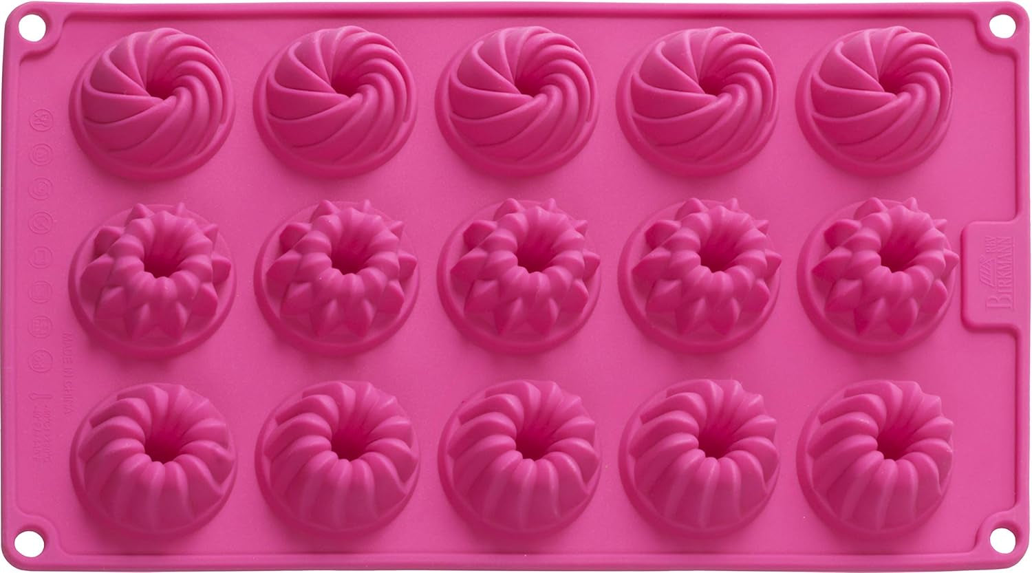 Birkmann, Easy Baking, Donutblech, Backform Für 6 Donuts, Mit Hochwertiger Antihaftbeschichtung, Ø 9 Cm, Mit Rezept, 881631 Formy a plechy na pečení Naty Shop 15Er Gugelhupfform