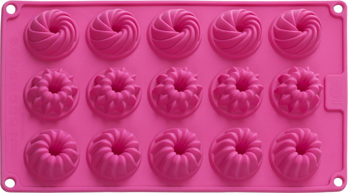 Birkmann, Easy Baking, Donutblech, Backform Für 6 Donuts, Mit Hochwertiger Antihaftbeschichtung, Ø 9 Cm, Mit Rezept, 881631 Formy a plechy na pečení Naty Shop 15Er Gugelhupfform