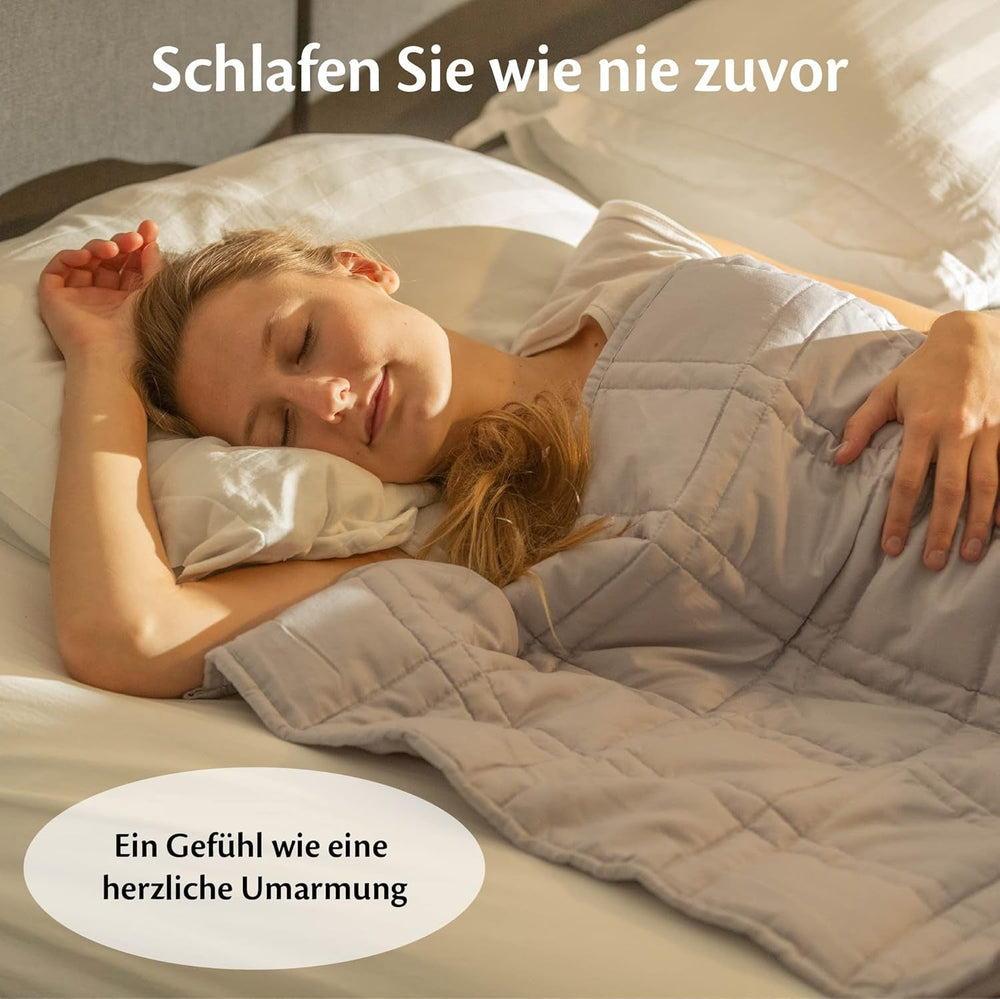 Zátěžová přikrývka 135X200 7Kg - Antistresová terapeutická přikrývka - Těžká přikrývka 100% bavlna - Přikrývka pro hluboký spánek a lepší zotavení - Zátěžová přikrývka - pro muže a ženy od 55-85 kg Postele a přikrývky Beuche den Ella-Store