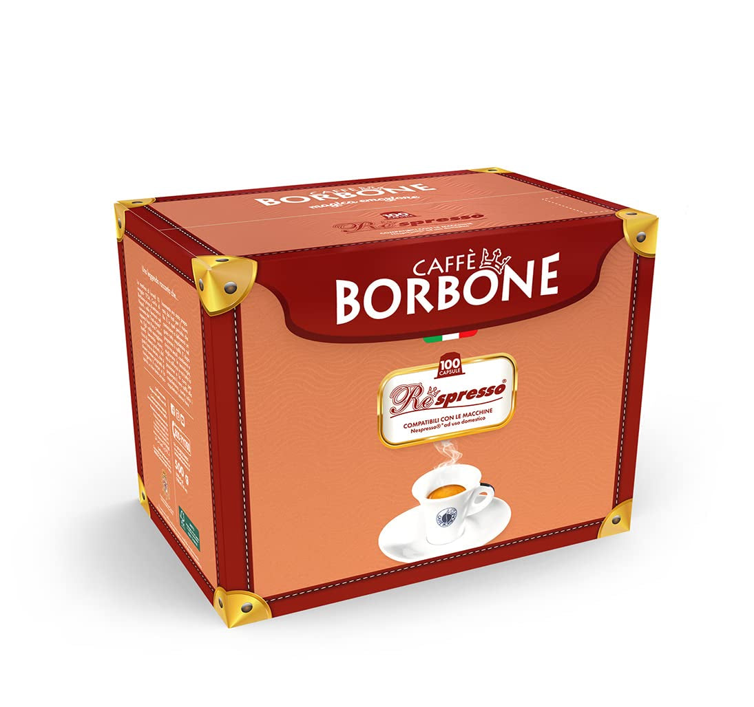 Caffè Borbone Respresso, Blaue Kaffeemischung - 100 Kapseln - Kompatibel mit Nespresso®* Haushalts-Espressomaschinen