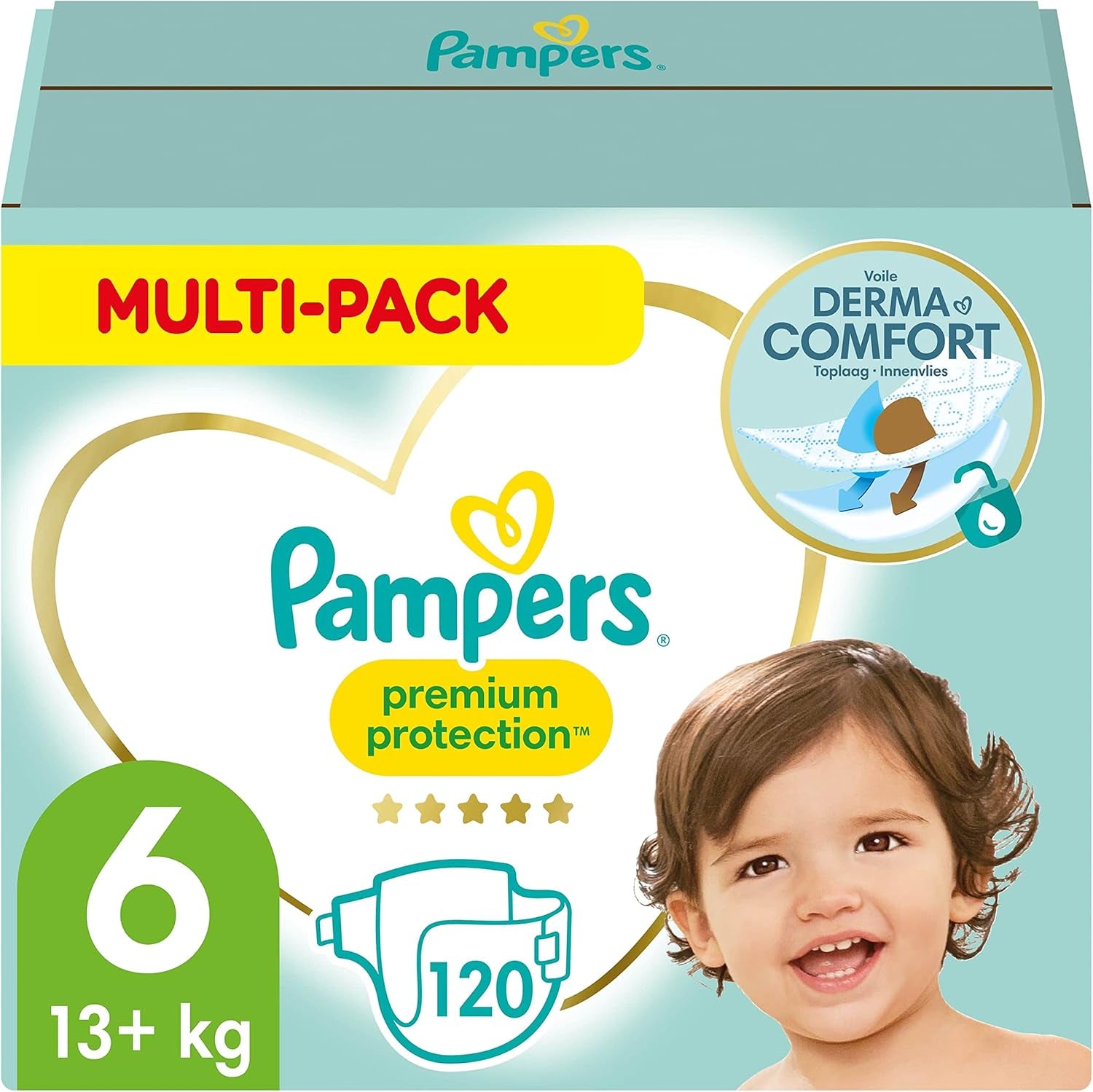 Pampers Premium Protection, velikost 6, 144 plen, 13kg-18kg, naše #1 ochrana kůže a protečení