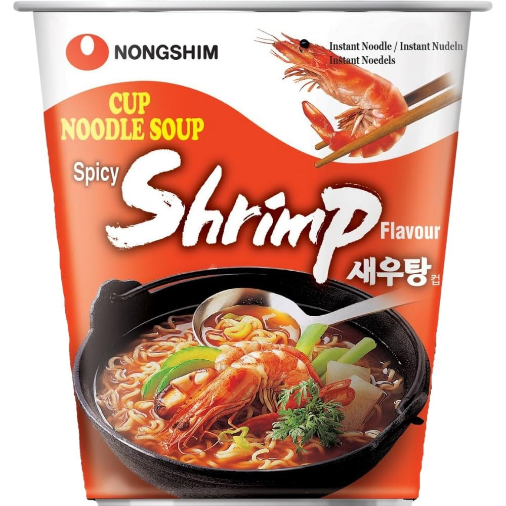Instantní nudle Nong Shim Kimchi Ramyun Velká mísa - Korejská polévka Ramen - Rychlá příprava - 1 balení 112g