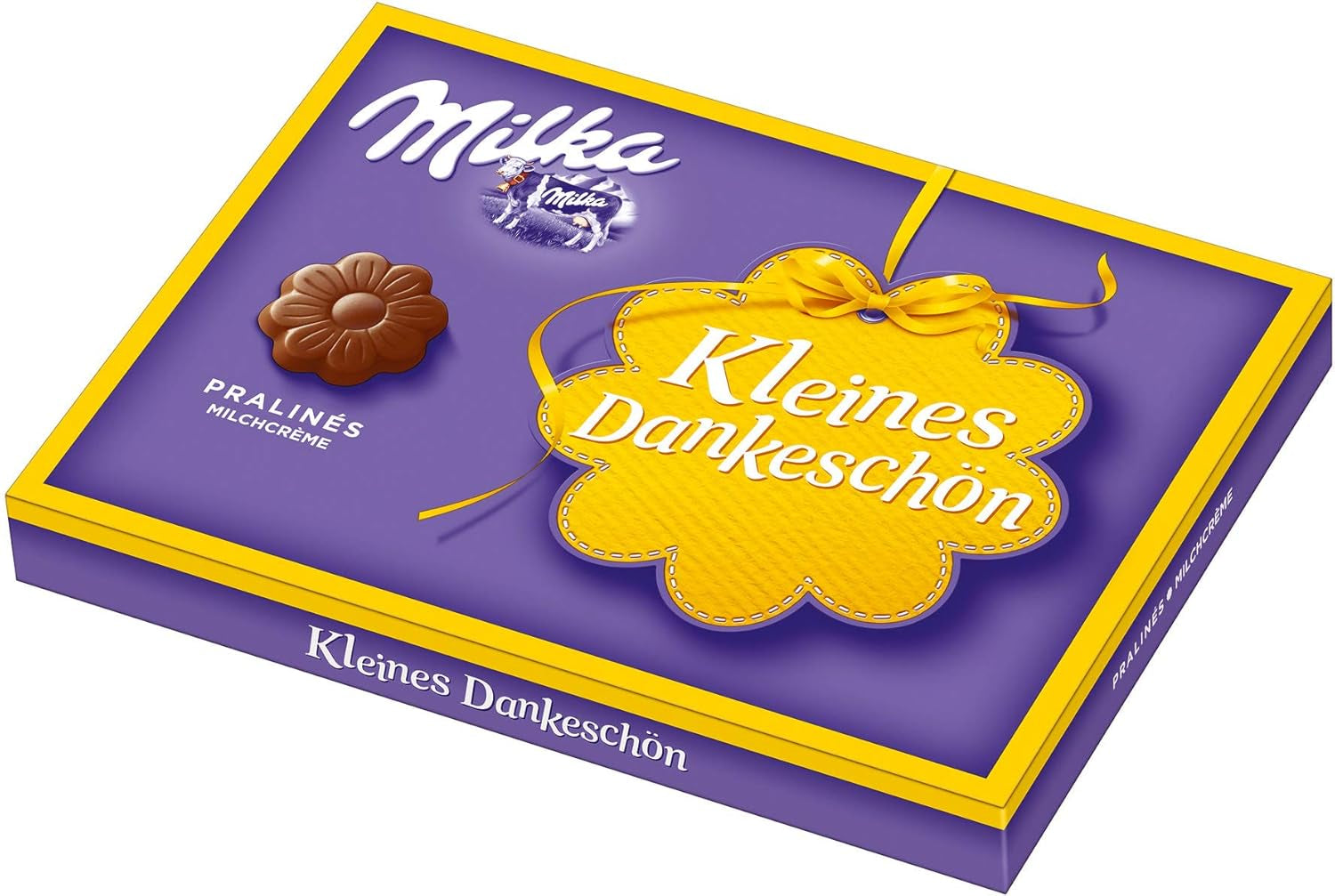 Pralinka Milka Little Thank You – Čokoláda z alpského mléka s jemnou mléčnou krémovou náplní – 12 x 44g