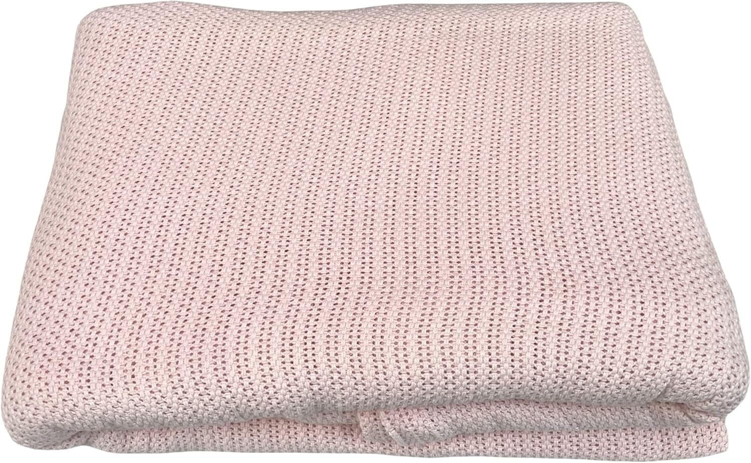 Family Bedding Pătură celulară roz pentru pat dublu, bumbac, cuvertură de pat mare, reversibilă, ușoară, termică, moale, pătură celulară tradițională, 230 X 230 cm Plapumi si pilote Naty Shop