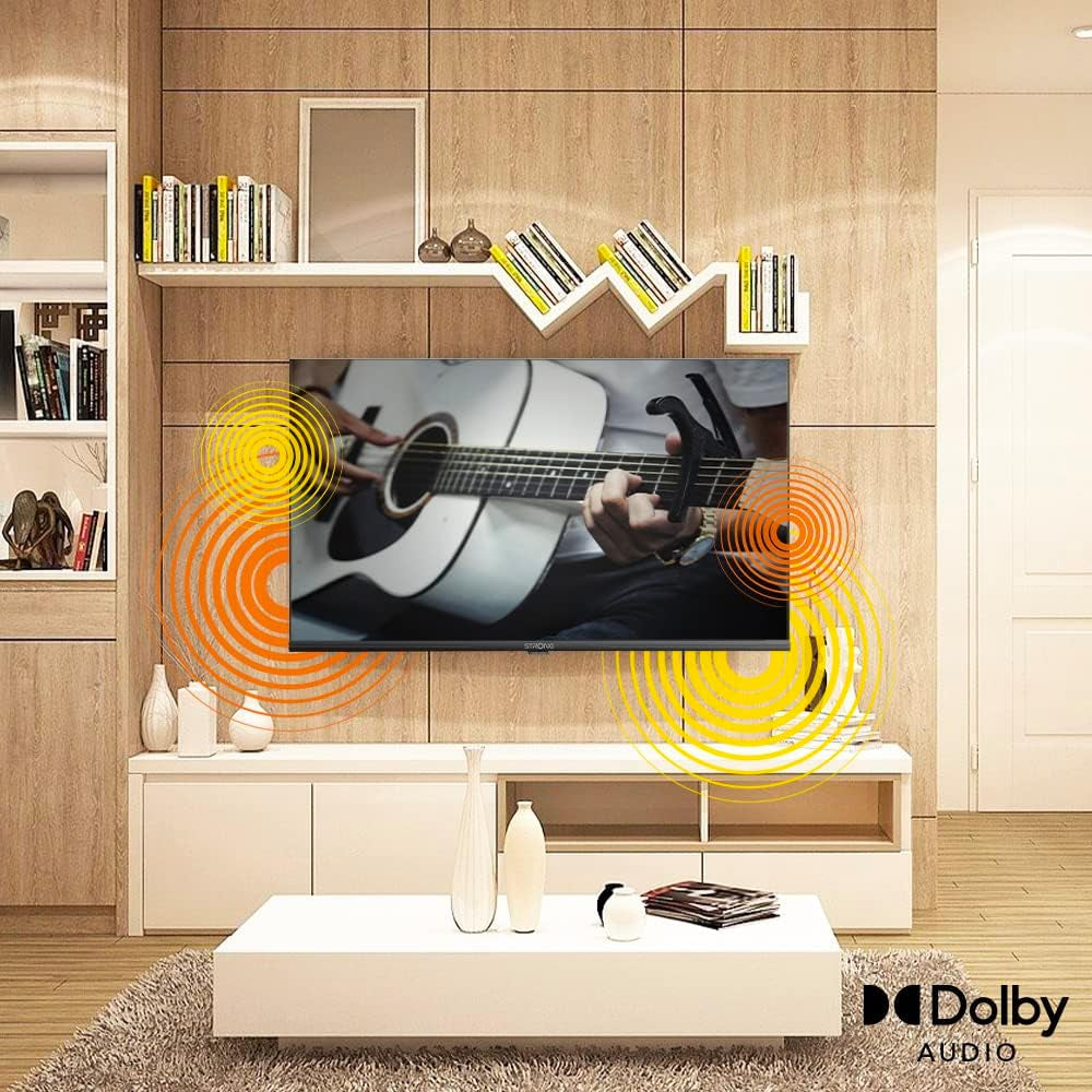 STRONG - Televizor Full HD SRT40FD5553 de 40 inch (100 cm) - Smart TV prin Android TV - Calitate excepțională a imaginii - Tuner triplu - 3 porturi HDMI (1 ARC), 2 porturi USB, conexiune AV, antenă/satelit - negru