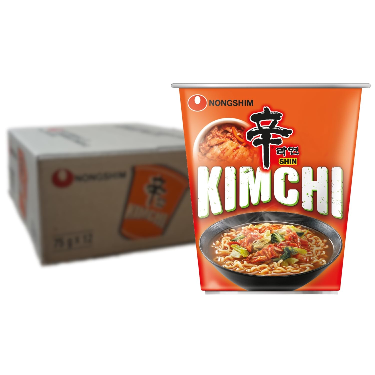 Instantní nudle Nong Shim Kimchi Ramyun Velká mísa - Korejská polévka Ramen - Rychlá příprava - 1 balení 112g