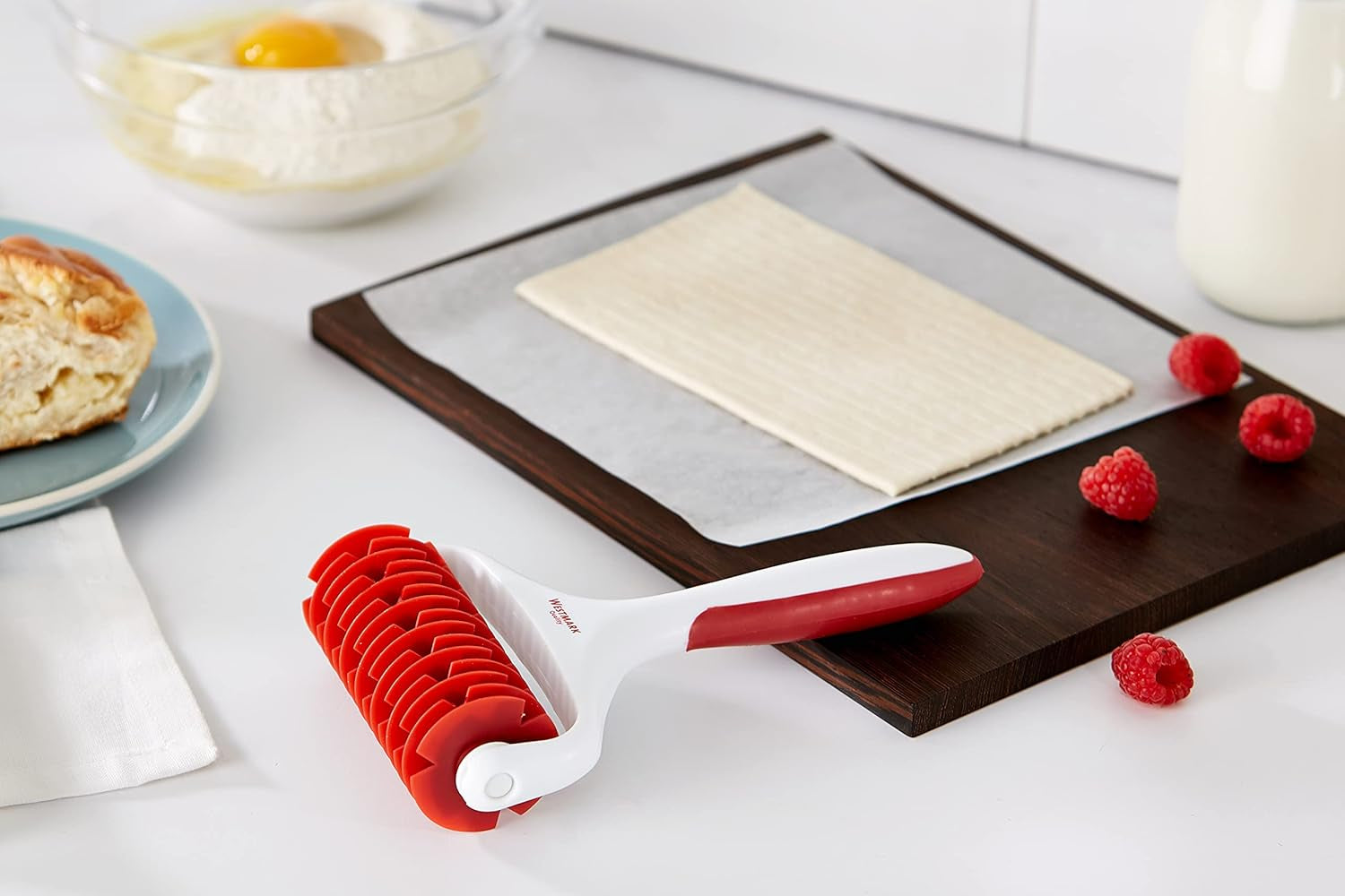 Westmark Gitterroller, délka: 19,5 cm, Kunststoff, Weiß/Rot, 32182270