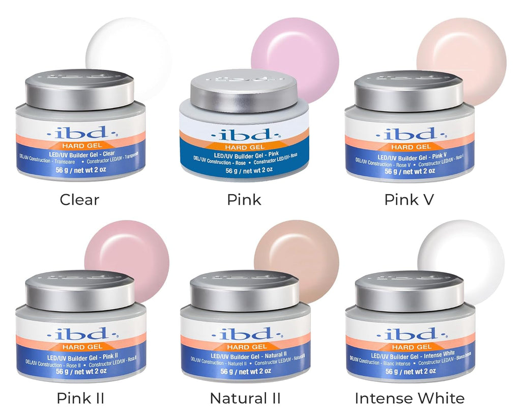 IBD Hard Gel – Gel de construcție LED/UV roz II, 1 pachet (1 x 56 g) – Fabricat în SUA – Construcție unghii acasă – Fără programări sau saloane de unghii zgomotoase