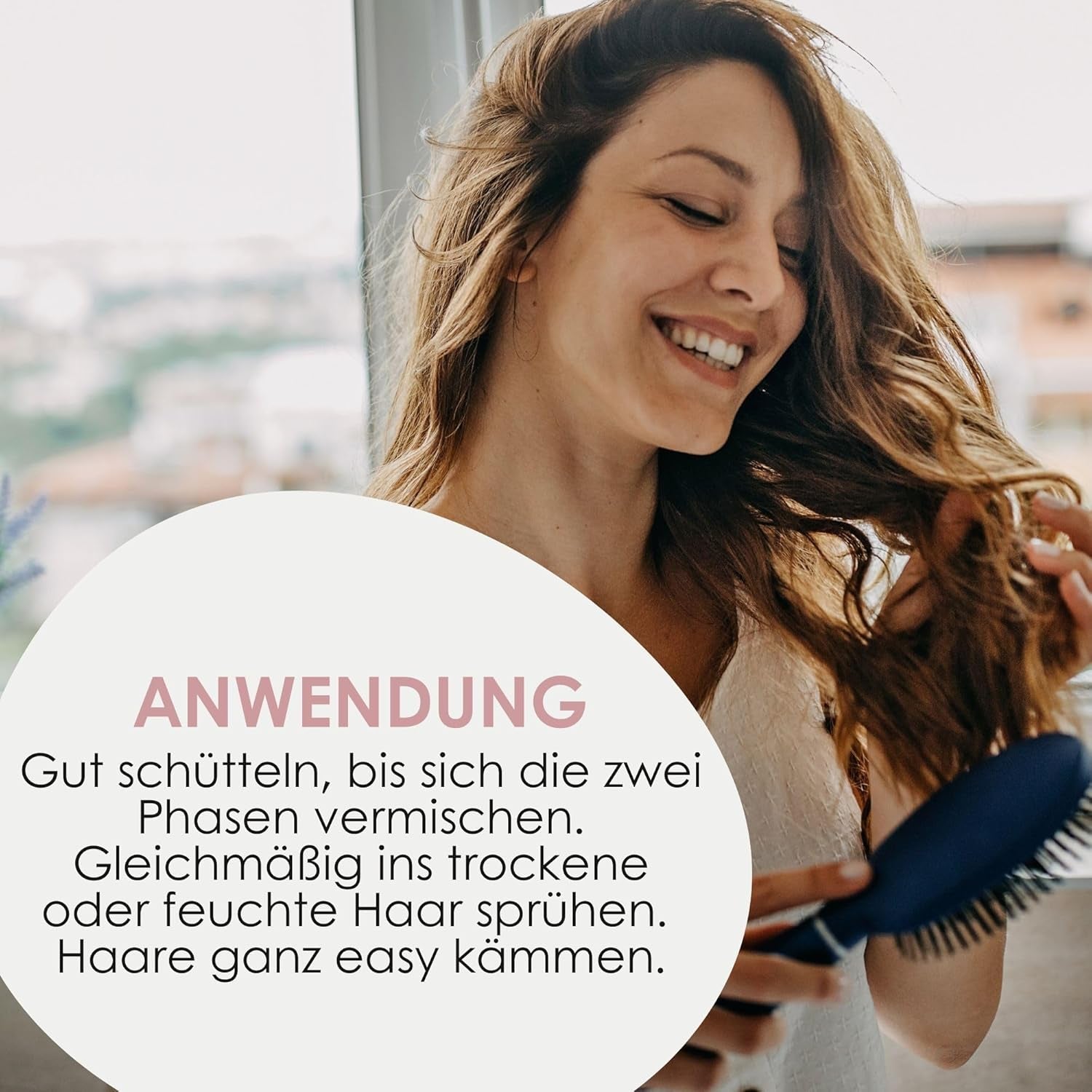 Jean & Len Knot Remover 2-Phase Leave-In Conditioning Spray, potrivit pentru toate tipurile de păr, descurcă părul și îmbunătățește pieptănabilitatea, parfum proaspăt, descurcare, fără siliconi și parabeni, vegan, 100 ml Produse pentru descurcarea părului Naty Shop