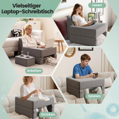 Pernă de citit pentru pat și canapea, pernă pentru cărți, combinabilă liber cu suport pentru băuturi și husă lavabilă, pernă reglabilă pentru biroul laptopului pentru citit, jocuri, lucru, scris (gri)